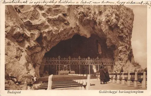 B38430 Budapest Gellerthegyy barlangtemplon ungarn