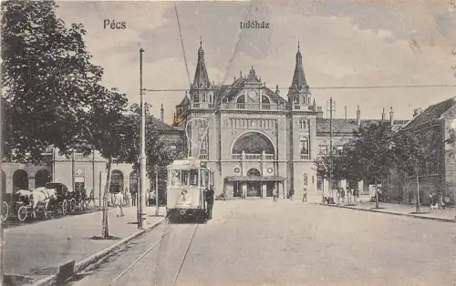 B37132 Pecs Eckschnitt Straßenbahn Ungarn