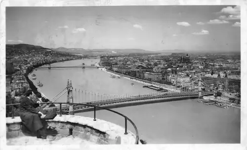 B36351 Budapest Blick vom Berg St Gellert Ungarn