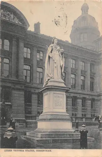 uk38081 queen victoria statue birmingham real photo uk lot 14 uk