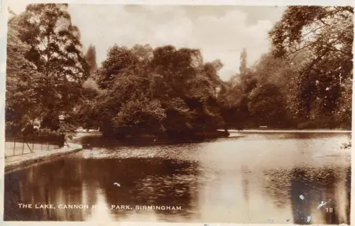 uk15520 the lake cannon hill park birmingham real photo uk