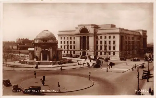 BR59249 civic centre birmingham car voiture uk real photo