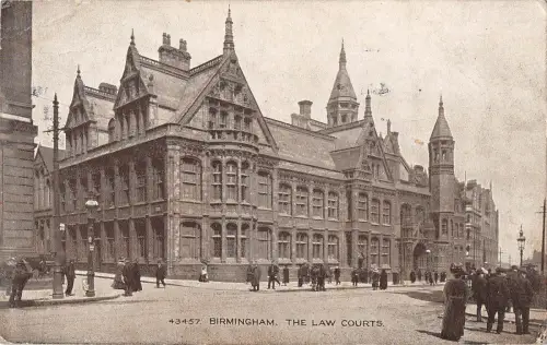 uk3613 birmingham the law courts west midlands real photo uk