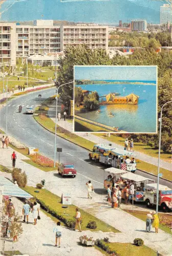 B108560 Rumänien Neptun Hotel Doina Street Promenade Echtfoto UK