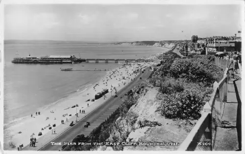 uk12709 the pier from east cliffe bournemouth real photo uk
