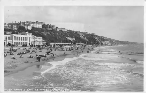 uk14169 sands and east cliff bournemouth real photo uk