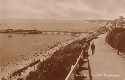 BR96088 Strand von East Cliff Bournemouth Echtfoto UK