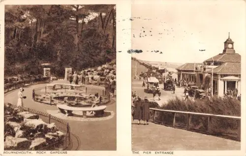BR96090 Bournemouth Rock Gardens The Pier Eingang UK