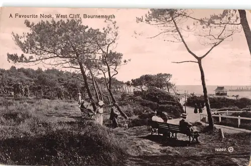 uk16049 west cliff favorite nook bournemouth real photo uk