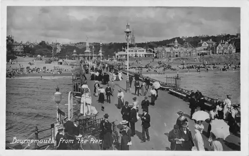 uk14346 bournemouth from the pier real photo uk