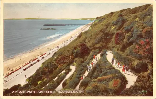 uk16066 zig zag path east cliff bournemouth uk
