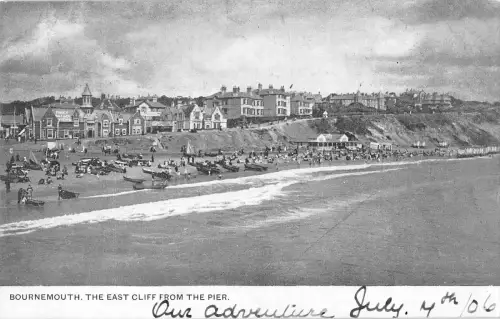 uk16044 east cliff from the pier bournemouth real photo uk
