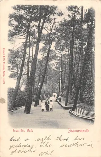 uk29411 invalids walk bournemouth real photo uk