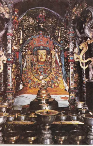 BF28302 Zuglakang Tempel Die Statue Porzellan Vorder-/Rückbild