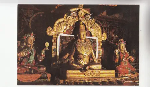 BF28291 die Statuen von Songtsan Gamb Zuglakang Tempel Porzellan Vorder-/Rückseite Bild