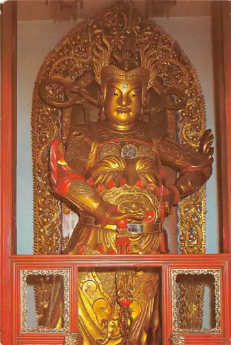 BR25798 Shanghai Jade Buddha Tempel Skanda Bodhisattva 2 Scans Porzellan