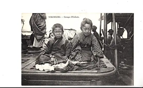 B81595 yokohama groupe d enfants typ child enfant japan front/back image