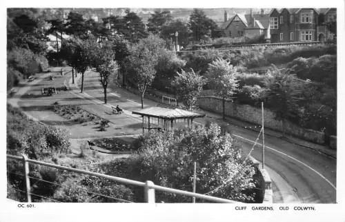 uk51074 cliff gardens old colwyn wales real photo uk