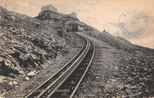 BR81252 Summit of Snowdon Train Railway Wales
