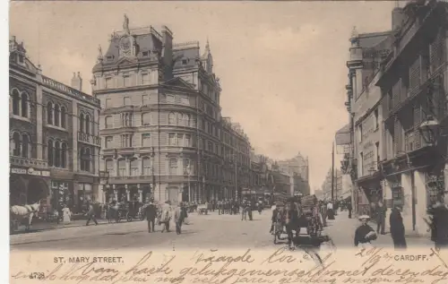 BR63956 St Mary Street Cardiff Wagen Wales
