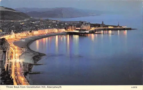 uk10316 three bays from constitution hill aberystwyth wales uk