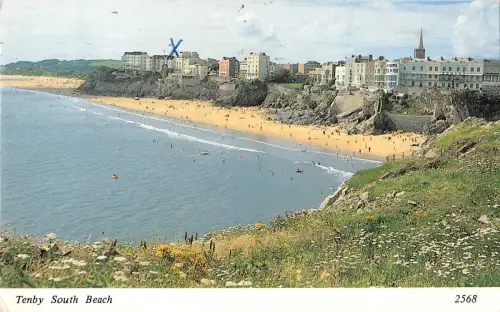 uk7039 tenby south brach wales uk