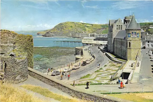 uk45502 sea front and university building aberystwyth wales uk