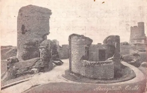 uk27085 aberystwyth castle wales real photo uk