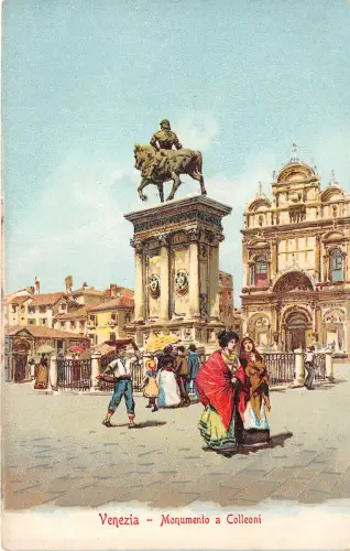 Lot 37 venezia venedig italien monumento a colleoni litho