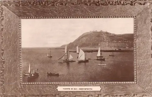 uk32777 yachten in bay aberystwyth wales real photo uk