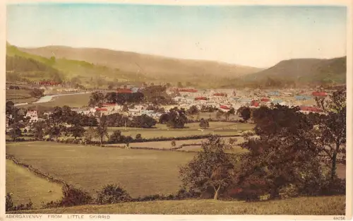 uk48348 obergavenny from little skirid wales real photo uk