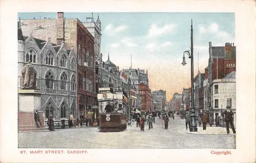 BR97685 St Mary Street Cardiff Tramway Wales