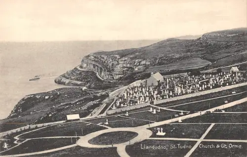 BR101593 llandudno st tudno church and tomme wales