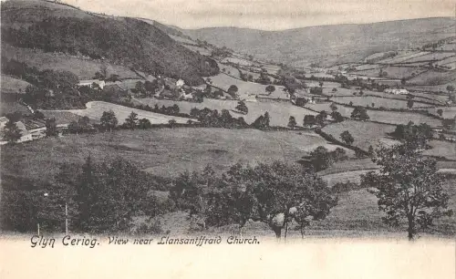 uk32143 glyn ceriog llansantfraid wales real photo uk