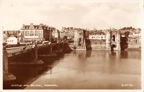 uk38008 castle and bridge newport wales real photo uk lot 14 uk