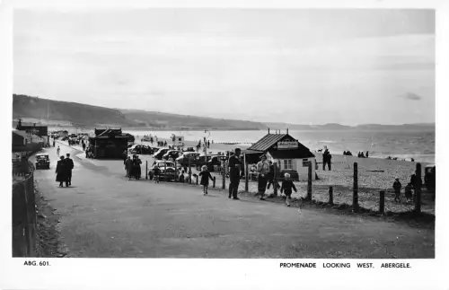 uk32235 promenade looking west abergele wales real photo uk