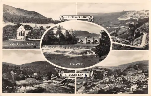 uk37803 greetings from llandollen wales real photo uk lot 13 uk