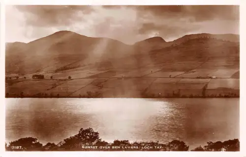 BR60591 Sonnenuntergang über Ben Lawers Loch Tay Echtfoto Irland