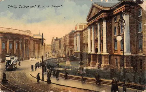BR099958 Trinity College and Bank Ireland Tramway Dublin Irland
