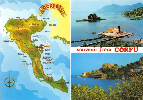 B83553 cap cartes geographiques corfu greece