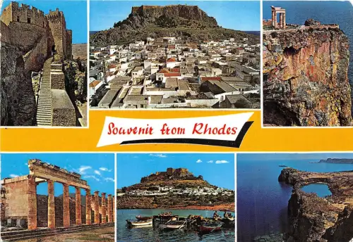 BG12224 rhodes lindos multi views greece