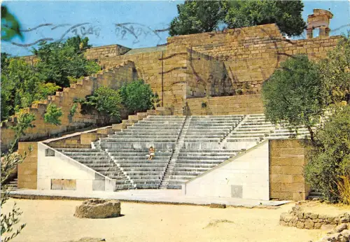 BG12205 das antike Odeum Rhodos Griechenland