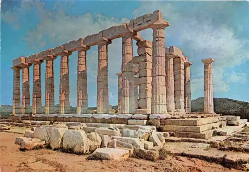 BG12249 Cape Sounion Tempel von Poseidon Neptun Griechenland