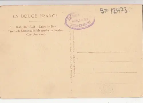 BF12473 bourg ain eglise de brou france front/back image