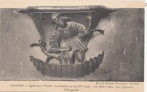 BF12349 les mois mars eglise de la trinite vendome france front/back image