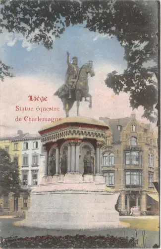BR36164 Statue equestre de charlemagne Liege Belgien