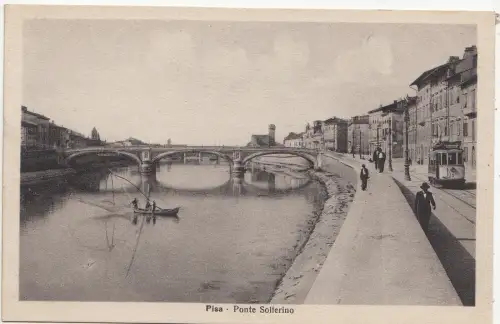 BF17411 Pisa Straßenbahn Ponte Solferino Italien Vorder-/Rückbild