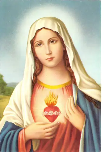 BG6734 sacro cuore di maria madonna religion malerei druckkunst italien
