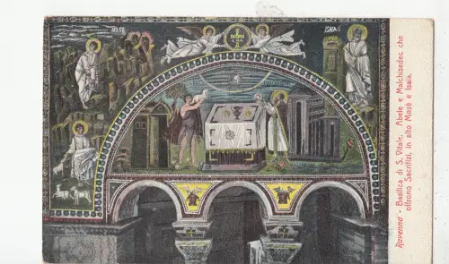 BF18126 ravenna abele e malchisedec che offronos Gemälde Kunst Vorder-/Rückbild