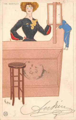 Lot255 the barmaid popini artist signed uk